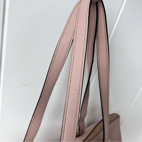 Kate Spade Cameron Street Lucie Leather Shoulder Bag Large Tote Wheat Pink Nude - Picture 10 of 14